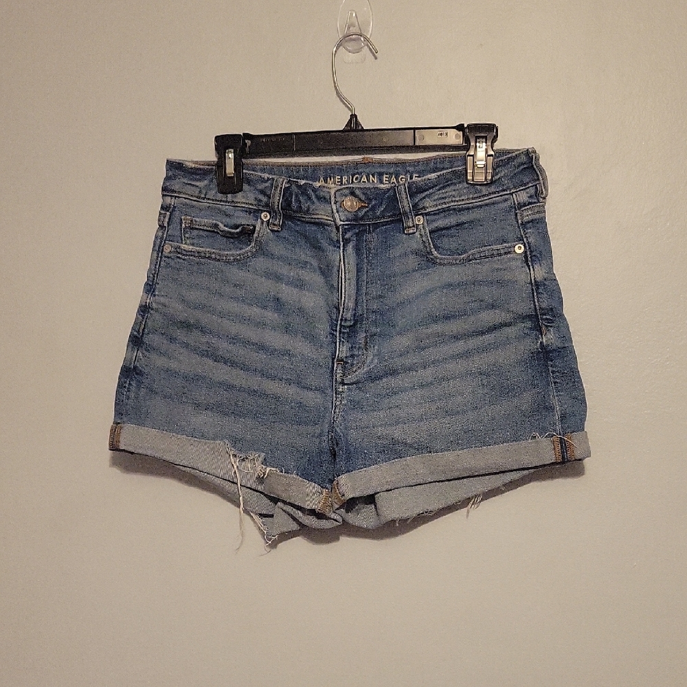 American Eagle Outfitters Women's Rolled Hem Blue Jean Shorts